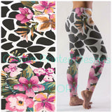 Floral Abstract Spotted Print Soft Leggings