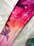 Tropical Paradise Sunset Print Leggings