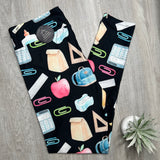 School Supplies Teacher Student Print Leggings