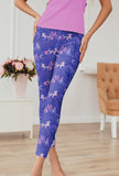 Purple Fairytale Princes Magic Castle & Unicorn Pony Print Leggings - Adult & Kid Sizes