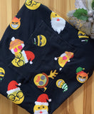 Holiday Emoji  Christmas Print Soft Leggings w/ Pocket