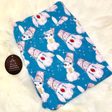 Sweet Bunny Rabbit w/ Easter Egg Bucket Print Blue Leggings Adult & Kids Sizes