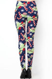 Holly and Candy Canes CHristmas Print Soft Leggings