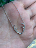 Sterling Silver Antler Necklace
