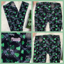 Blessed Mama Green Plaid Soft Leggings w/ Pockets
