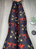 Christmas Red Plaid Reindeer Soft Leggings w/ Secret Pocket