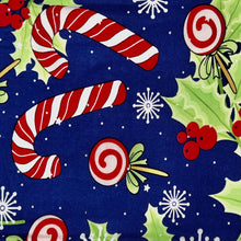 Holly and Candy Canes Print Soft Leggings