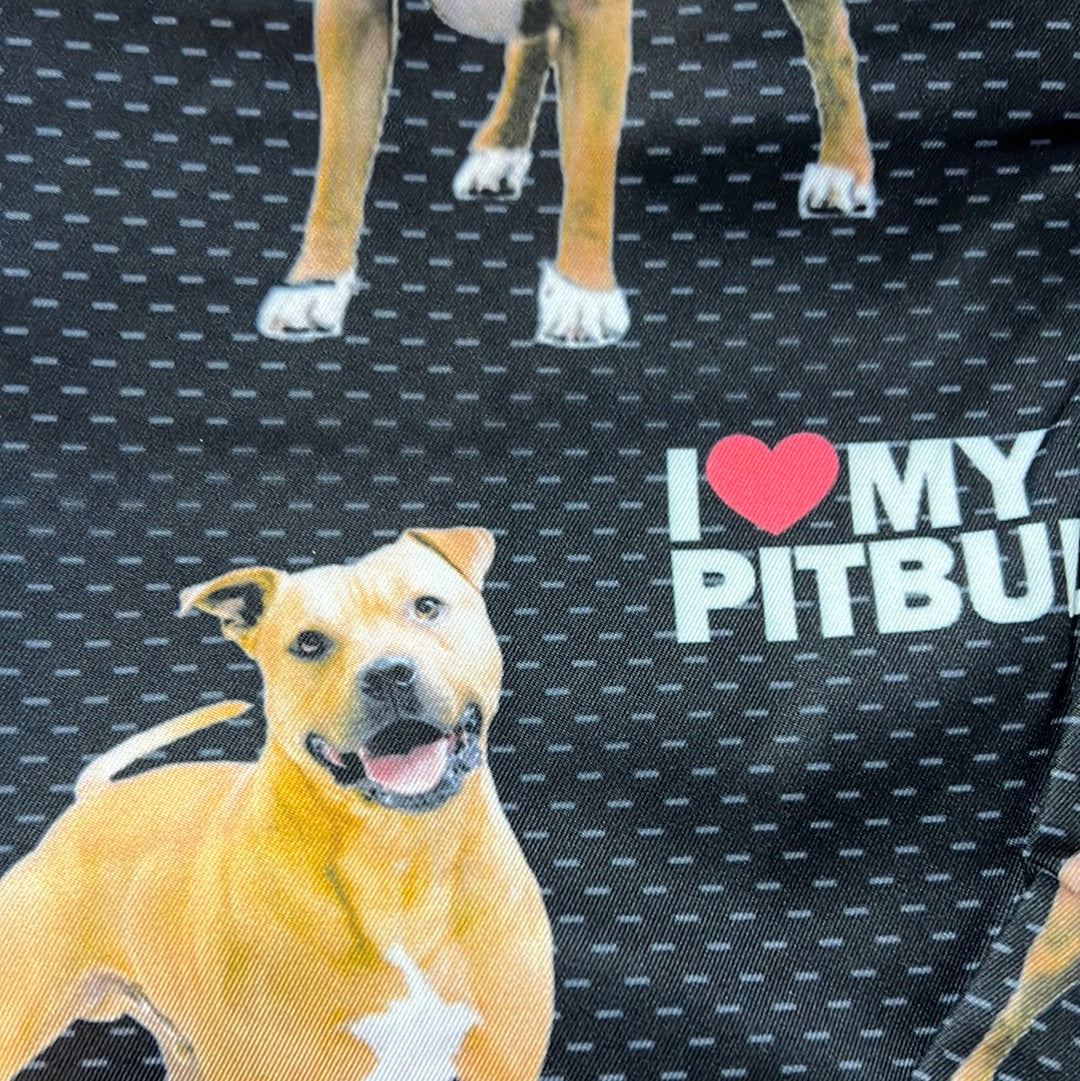 I Love My Pitbull Print Tote Bag