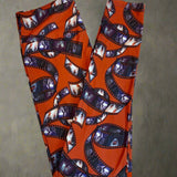 Horror Movie Retro Film Blood Red Print Leggings