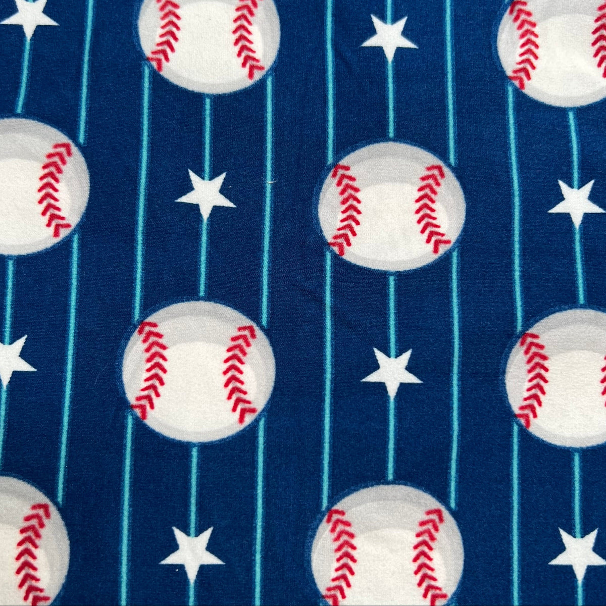 Baseball Pin Stripe Blue Soft Leggings - Adult & Kid Sizes