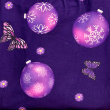Purple Ornament & Butterfly Flowers Christmas Soft Leggings