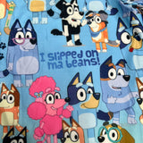 Pup in Blue Print Kids Joggers w/ Pockets