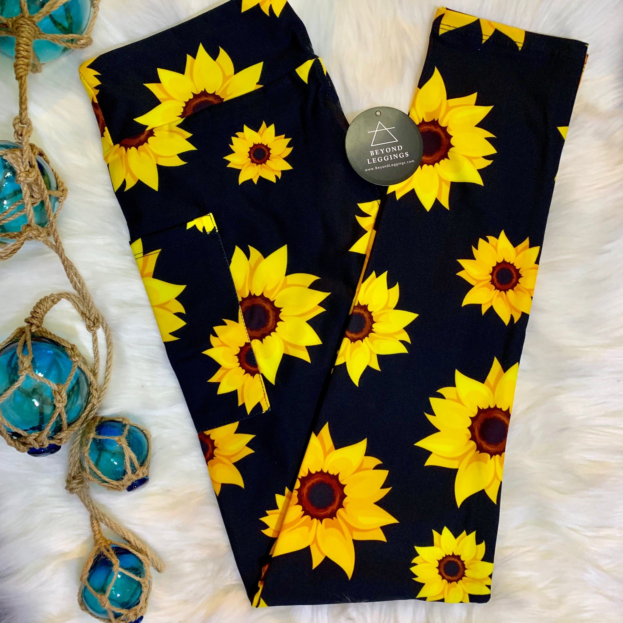 Sunflower Leggings with a Pocket