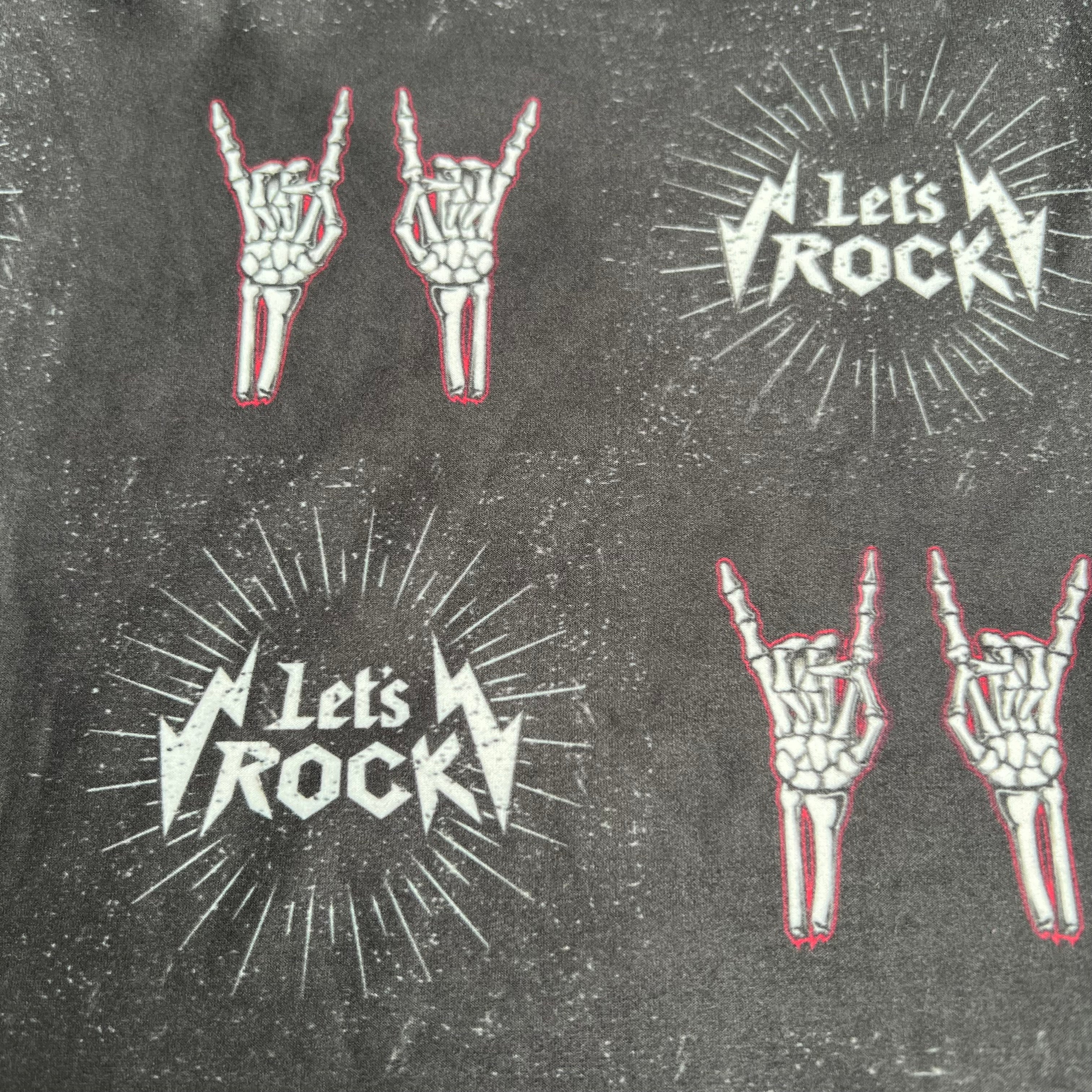 Let’s Rock Skeletal Devil Hands Print Soft Stretchy Black Leggings