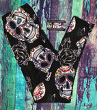 Butterfly Rose Sugar Skull Leggings