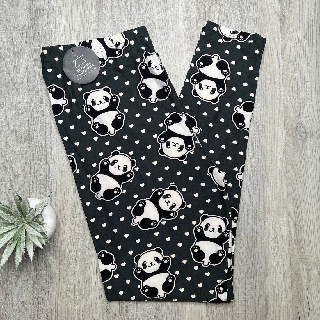 Cute Panda Heart Polka Dot Leggings