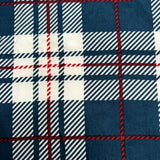 Navy Blue & White Plaid Print Soft Leggings