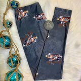 Born To Ride - Mandala & Motorcycle Print Soft Leggings