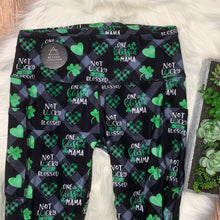Blessed Mama Green Plaid Soft Leggings w/ Pockets