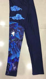 Blue Anime Girl W/ Umbrella Print Leggings