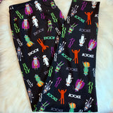 Boo Sock Monkey in Costumes Halloween Print Soft Leggings