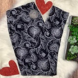 Heart Pothos Vine Print Soft Leggings