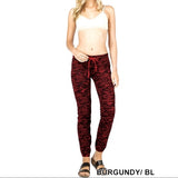 Zebra Print Fleece Comfy Animal Print Drawstring Jogger Pants