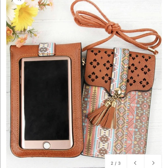 Cellphone Crossbody Purse with Clear Window