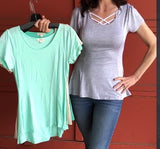 Fitted Flare Hi-Lo Top