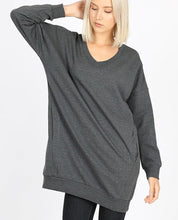 Mega Soft Oversized Sweatshirt with Pockets - Charcoal  (35-19)