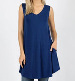 Sleeveless Pocket Tunic w/ Pockets