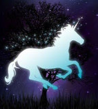 Enchanted Unicorn Leggings with Starry Night Sky Print