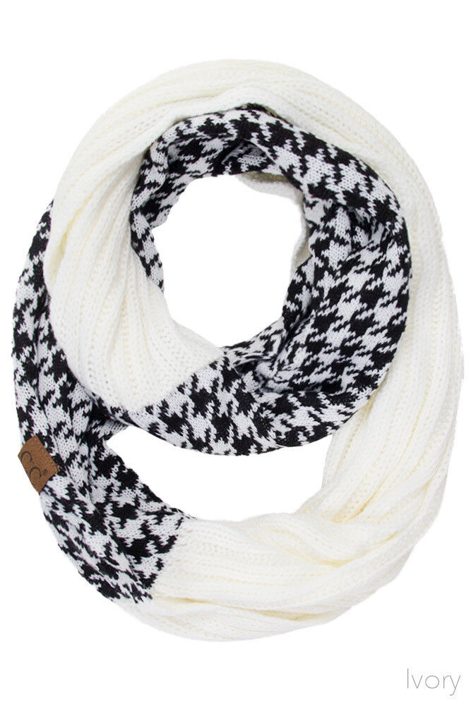 Houndstooth C.C. Beanie Knitted Hat