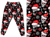 Santa Skulls Christmas Print Joggers