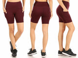Yoga Band Bermuda Biker Shorts w/ Pockets