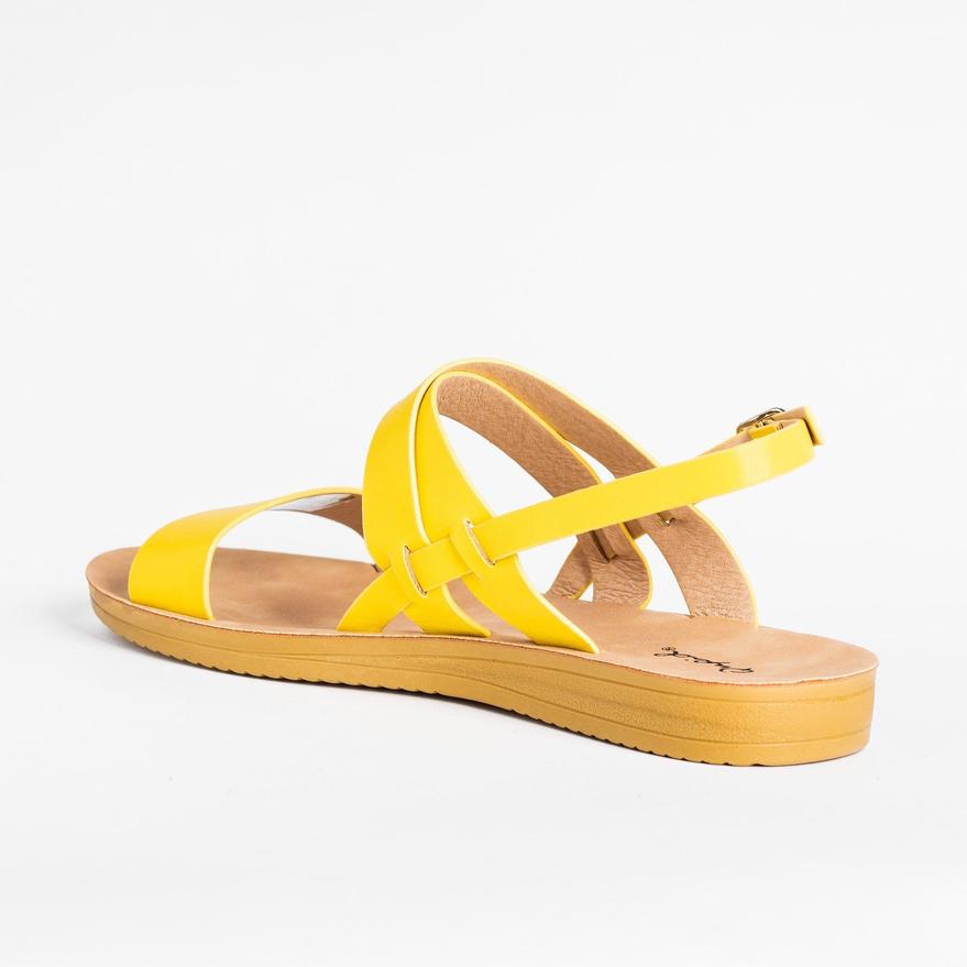 Yellow Criss Cross Sandals