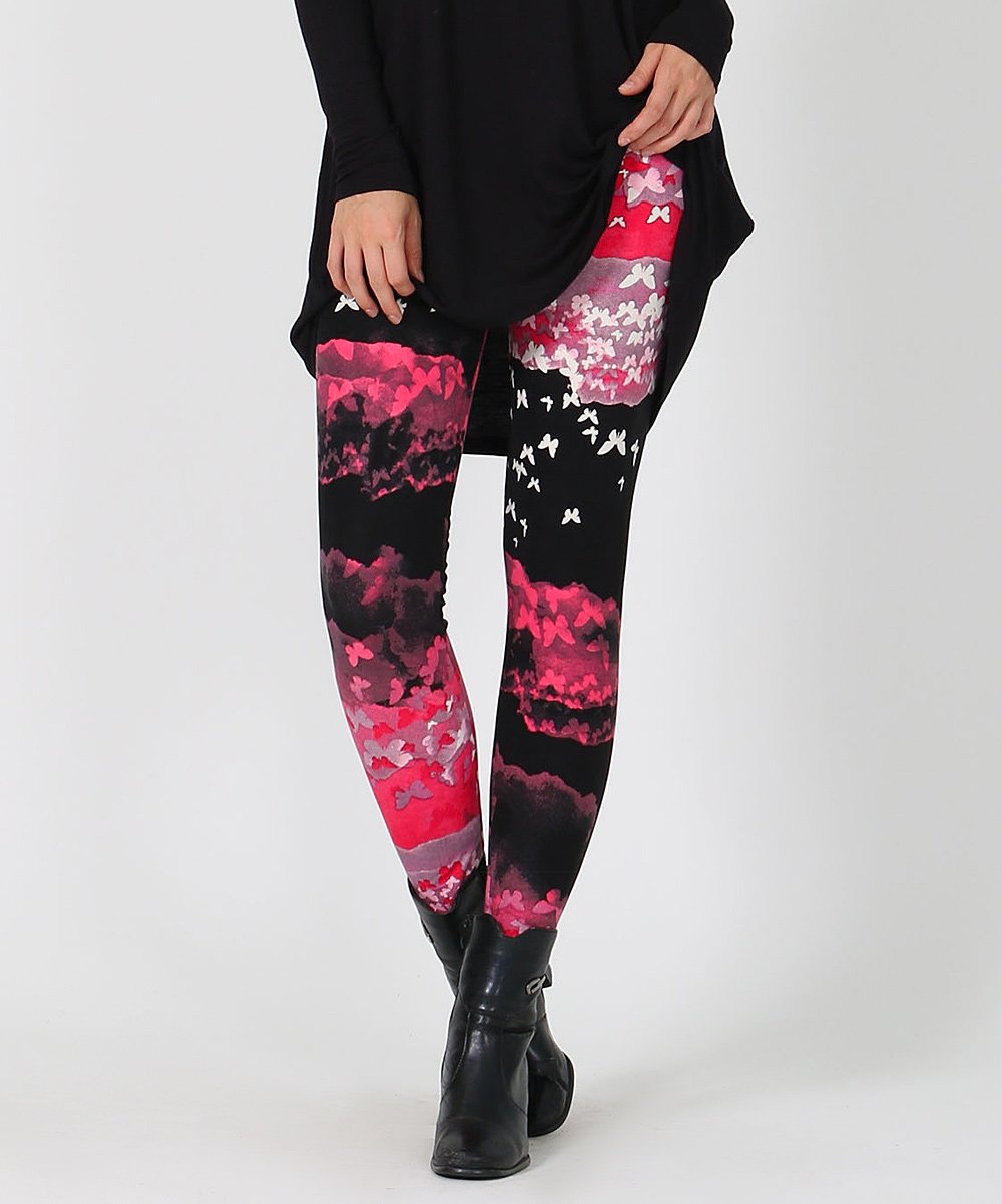 Pink Ombre Butterfly Soft Leggings